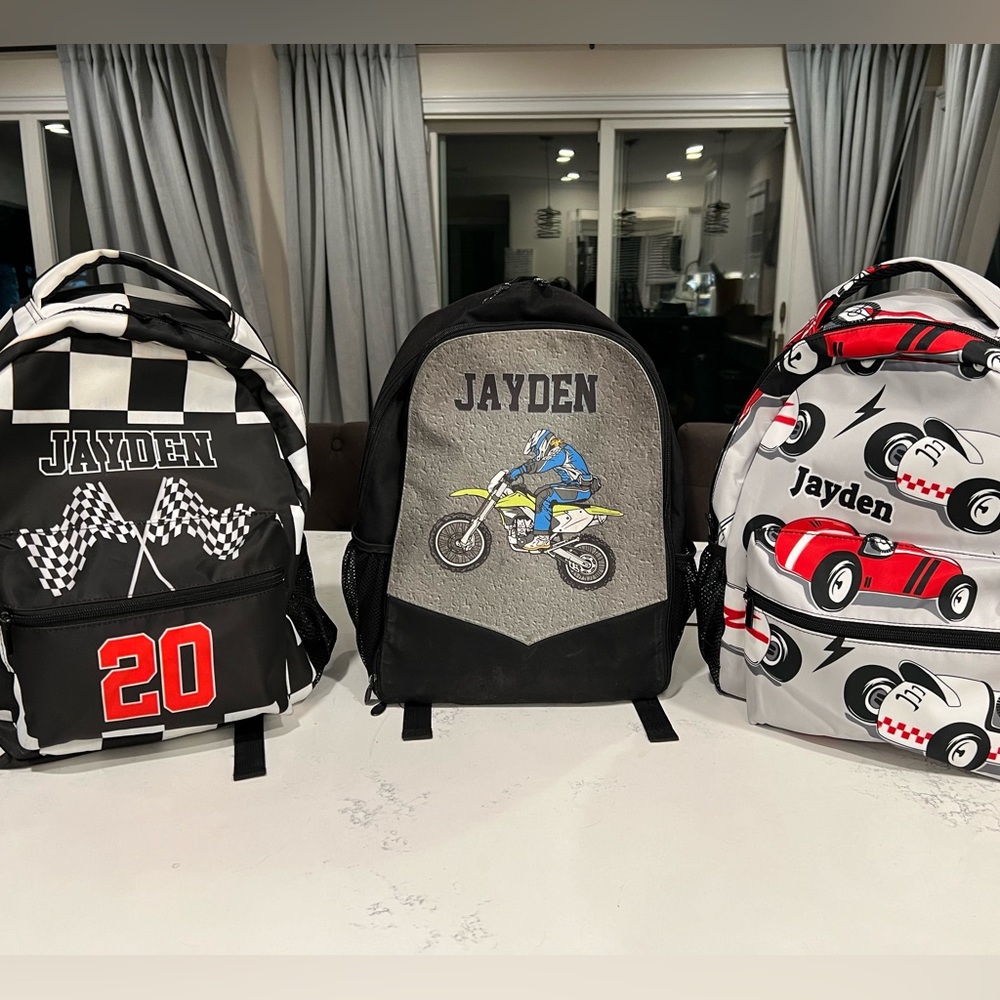 3  "Jayden” backpacks